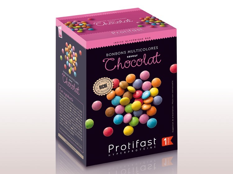 Bonbons multicolores chocolat