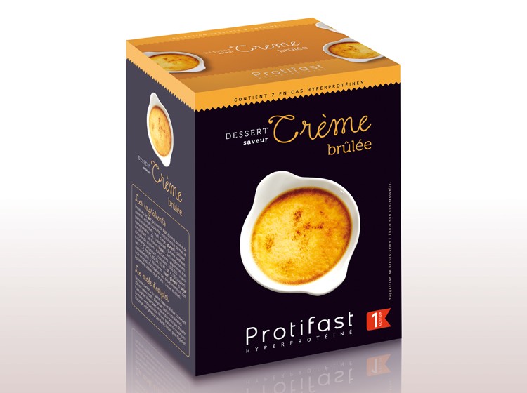 Crème brûlée pour le régime protéiné