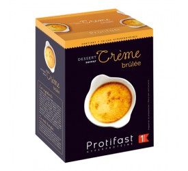 Crème brûlée riche en protéines